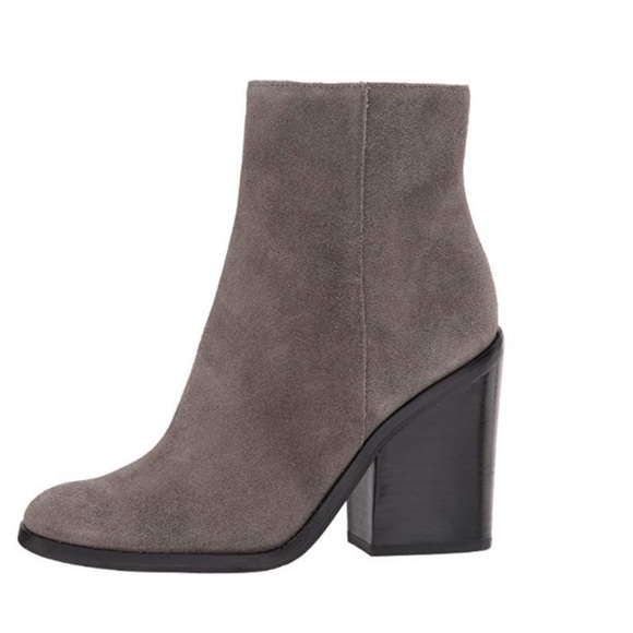 Marc Fisher Gray Suede Mena Booties - Picture 1 of 5